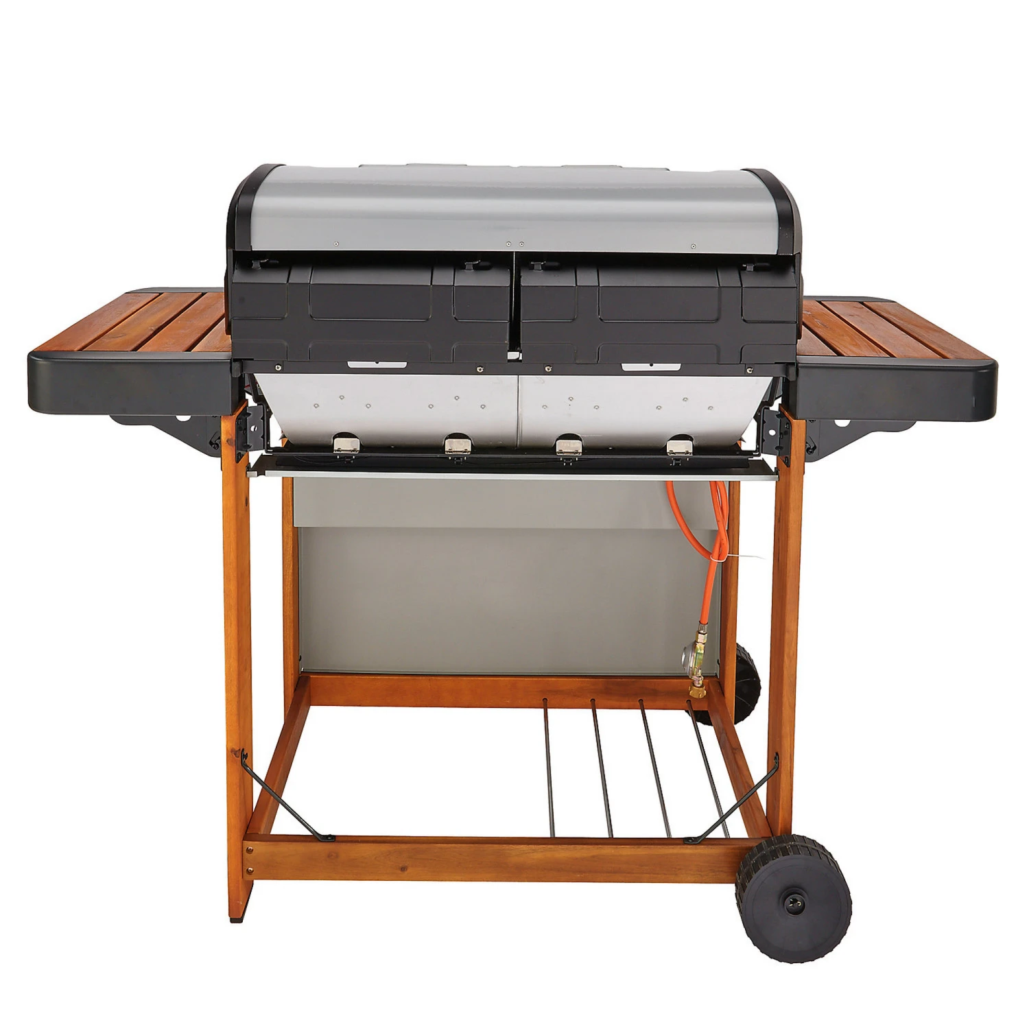 Campingaz Gasgrill '4 Series Dual Heat Woody LX' Silber/holz 5 Campingaz Gasgrill '4 Series Dual Heat Woody LX' Silber/holz – Bild 5