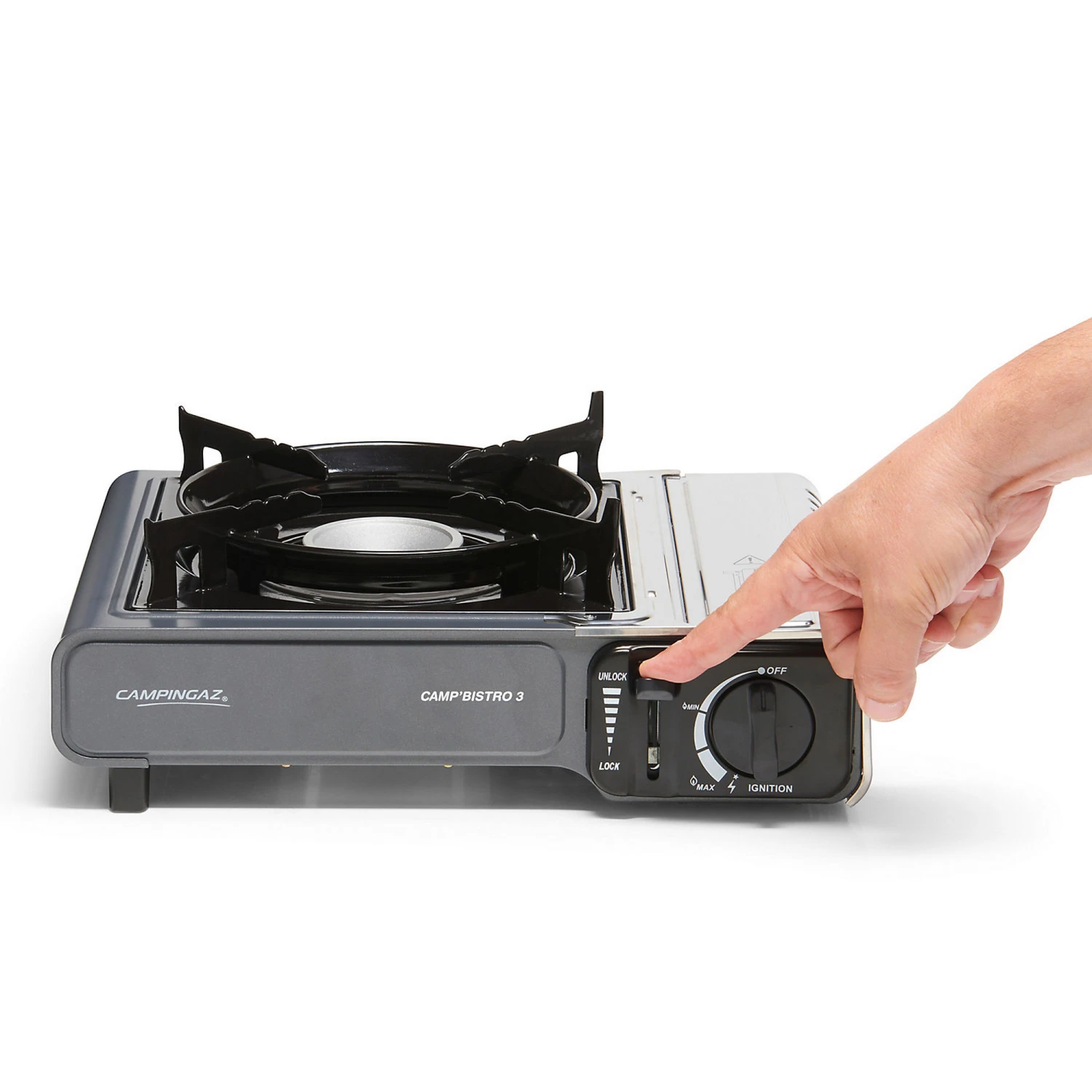 Campingaz Gaskocher 'CampBistro 3' Schwarz 2200 W 2 Campingaz Gaskocher 'CampBistro 3' Schwarz 2200 W – Bild 2