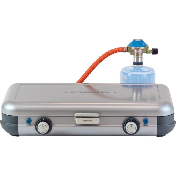 Campingaz Camping Kitchen 2 Grill & Go CV, Gaskocher (grau/schwarz, 2x 2kW, Modell 2023) 3 Campingaz Camping Kitchen 2 Grill & Go CV, Gaskocher (grau/schwarz, 2x 2kW, Modell 2023) – Bild 3