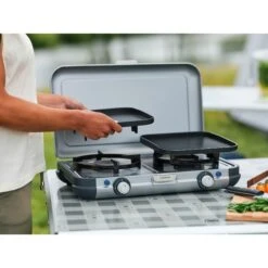 Campingaz Camping Kitchen 2 Grill & Go CV, Gaskocher (grau/schwarz, 2x 2kW, Modell 2023) 15 Campingaz Camping Kitchen 2 Grill & Go CV, Gaskocher (grau/schwarz, 2x 2kW, Modell 2023) -Campingaz Campingaz Camping Kitchen 2 Grill Go CV Gaskocher@@1863419 5