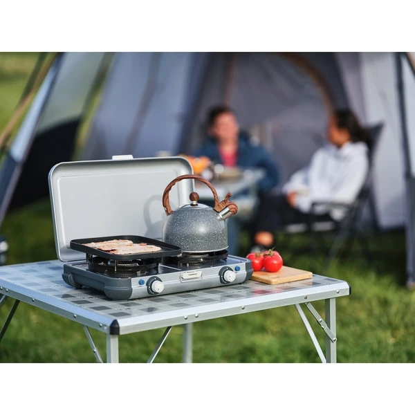 Campingaz Camping Kitchen 2 Grill & Go CV, Gaskocher (grau/schwarz, 2x 2kW, Modell 2023) 7 Campingaz Camping Kitchen 2 Grill & Go CV, Gaskocher (grau/schwarz, 2x 2kW, Modell 2023) – Bild 7
