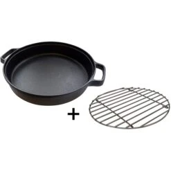 Campingaz Culinary Modular Gusseiserne Pfanne Mit Grillrost (schwarz/edelstahl, Ø 31,6cm)