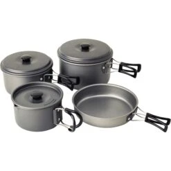 Campingaz Trekking-Geschirrset, Alu, 8-teilig, Topf-Set (dunkelgrau)